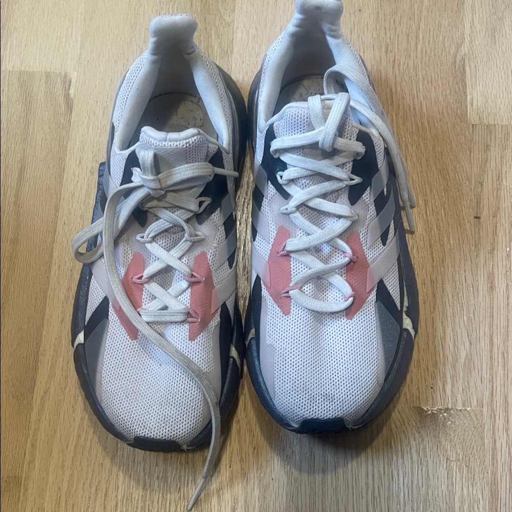 Adidas Kids' White and Pink Sneakers